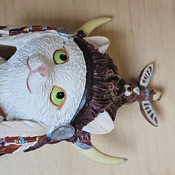 Hamilton Collection Totem Tom Cat Kitten Feathers 'n Furs Native American Native - Picture 9 of 11